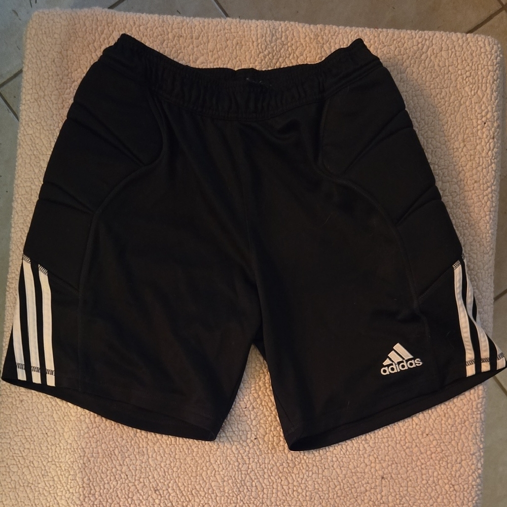 Adidas Men's Black Goalkeeper Shorts with Padding